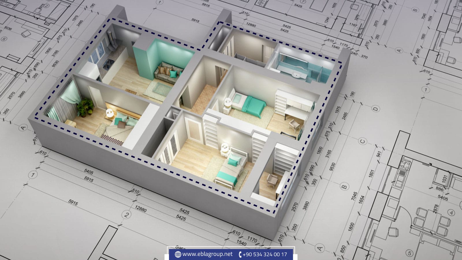 Gross area and net area | Gross and net square meters | Ebla